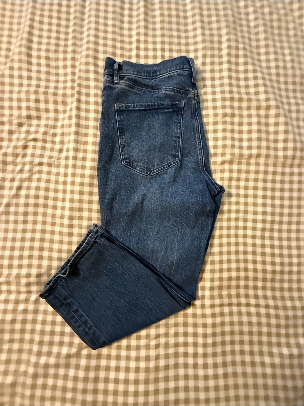 Express High Rise Straight Ankle Jeans